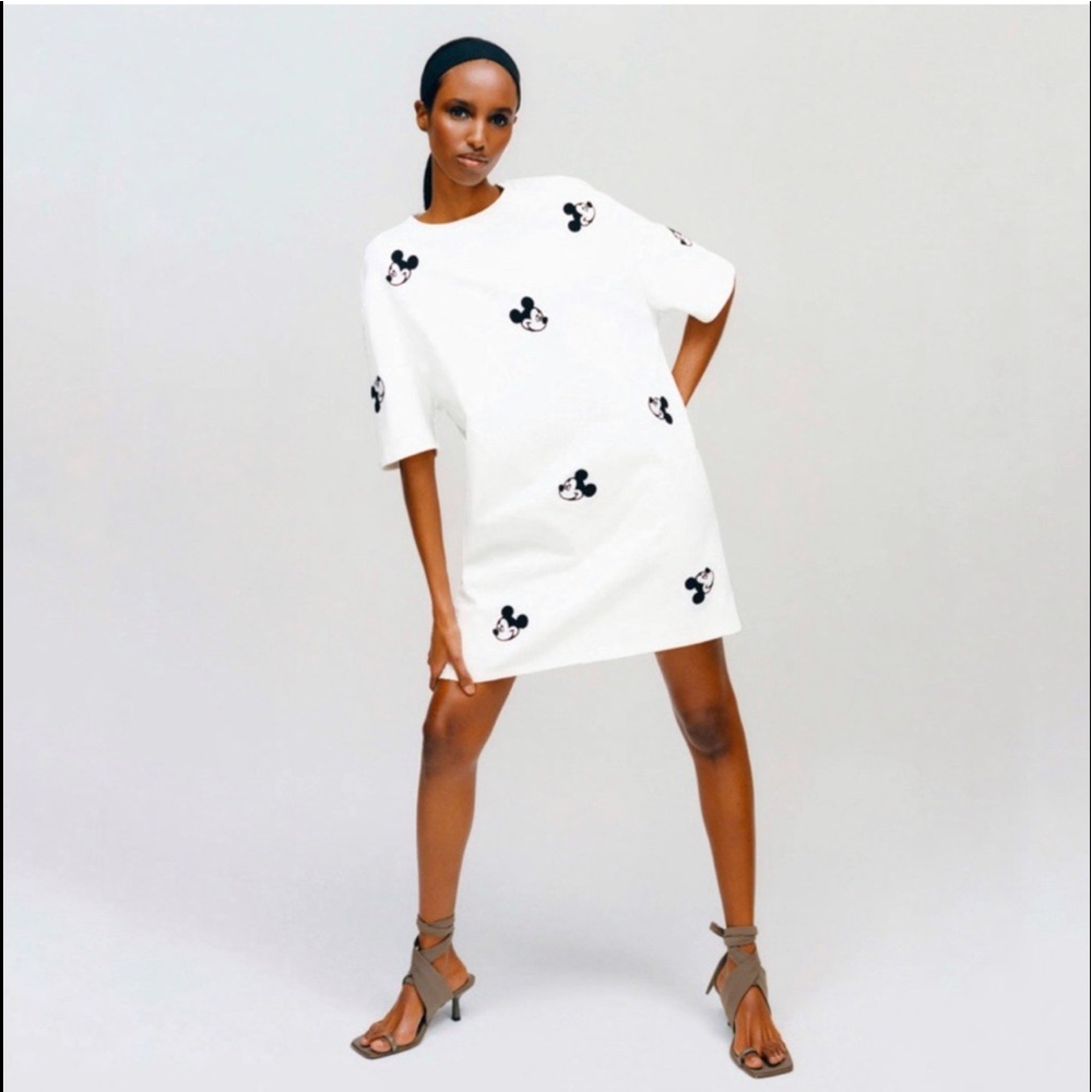 Zara Disney Mickey Mouse Oversized Tshirt Dress